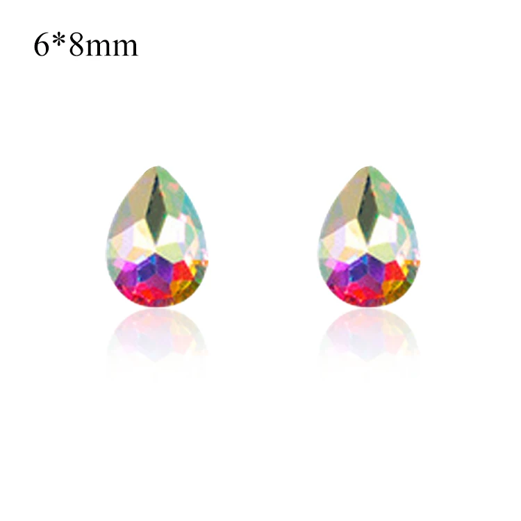 

Crystal nail stone rhinestones heart shaped irregular nail gems rhinestone for women, Multi colors