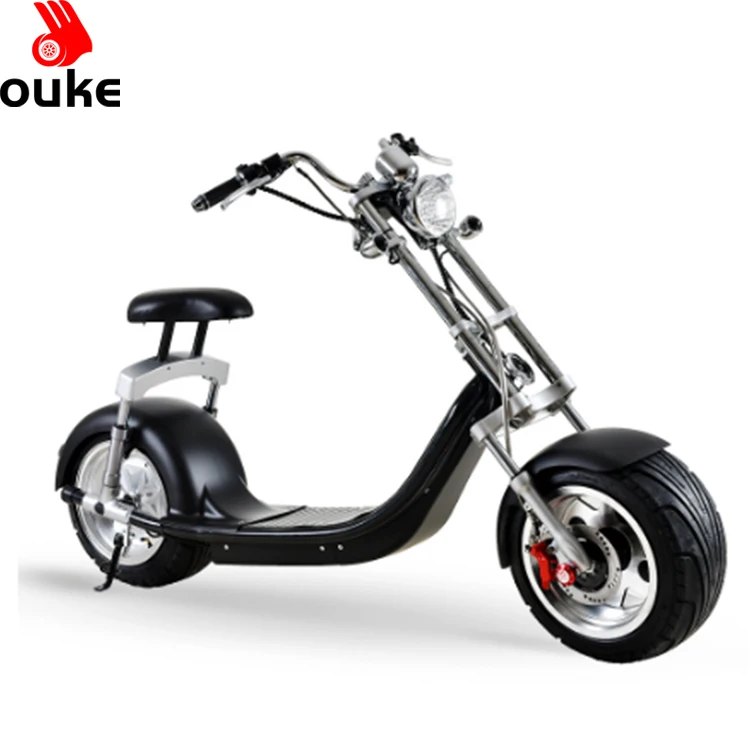 

Electric Citycoco Scooter Chopper Motorcycle 2000 Watt US Warehouse 60V / 20A Road Legal EEC / COC 2 Wheel Scooter with Seat, Customized