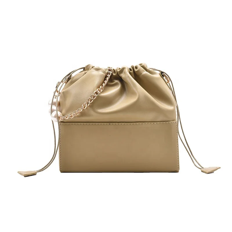 

2021 Summer Unique Fashion PU Womens Handbg Crossbody Small Bags and Purse Online Wholesale Ladies Drawstring Shoulder Bag
