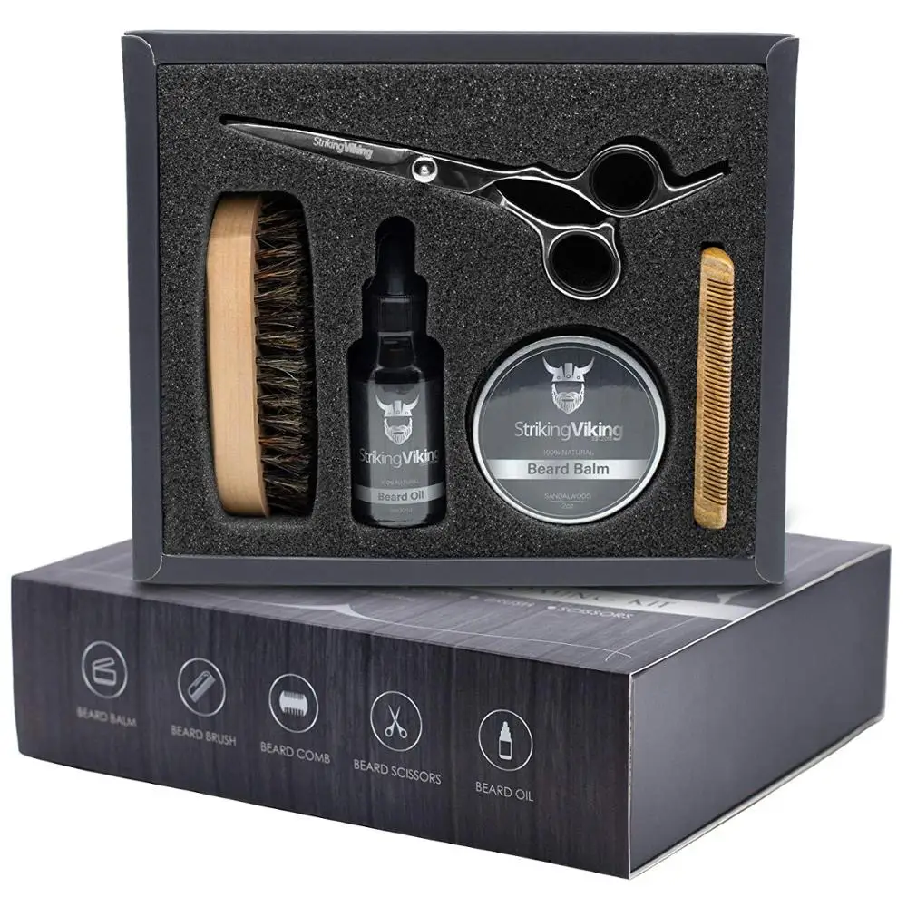 

OEM Beard Care Softens Mustaches Oil Set Growth Beard Kit Private Label Grooming Comb Mens Beard Grooming Kit
