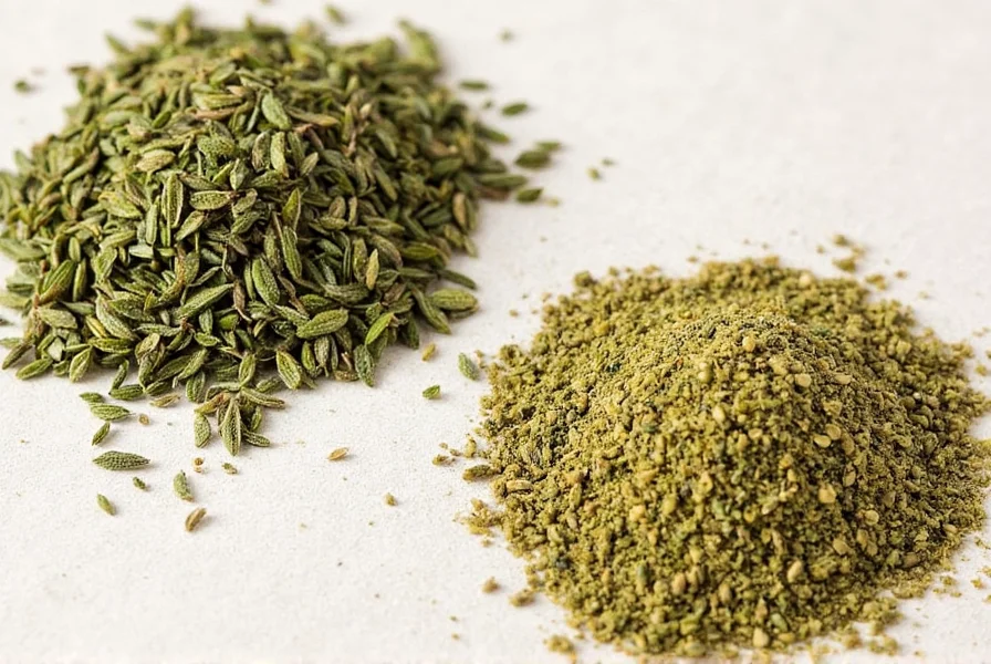 Flavor comparison of rubbed and ground sage
