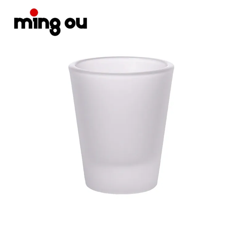 

Wine Glass Water Tumbler for Bar Wedding Glass Frosting Sublimation 1.5oz shot glass-frosted