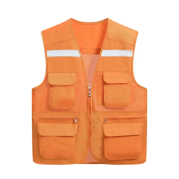 
Wholesale multi-purpose pockets promotion uniform team work outdoor wear design 4 seasons vest uniforms sleeveless jacket <span style=