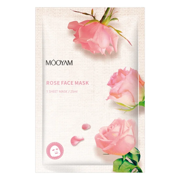 

Private label organic facial mask sheet korean beauty skin care mascarillas faciales coreanas whitening hydrating rose face mask