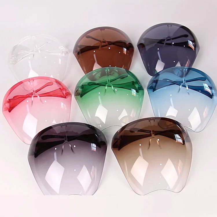 

Safety Faceshield Anti Fog Face Shield With Glasses Colorful Protective Face Shield Visors Transparent Face Shield Sunglasses