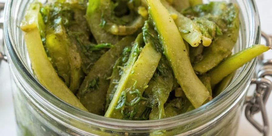 Homemade fermented dill pickles in glass jars
