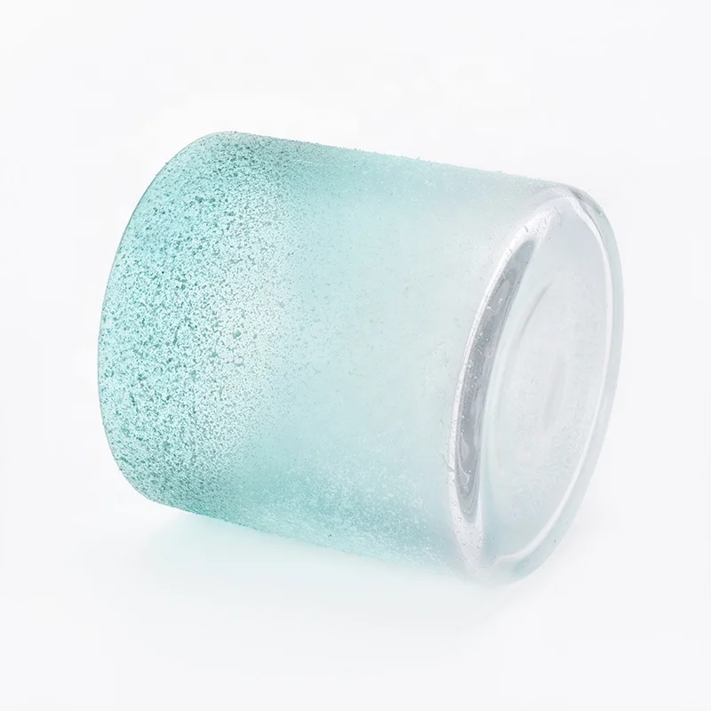 Frosted Hand Made Glass Candle Holders