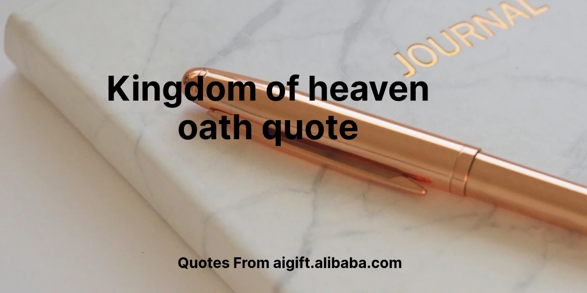 kingdom of heaven oath quote