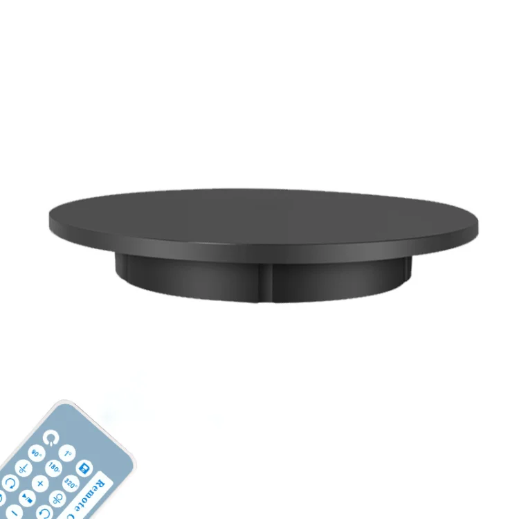 

42CM Photography Rotating For Display 360 Remote Control Jewelry Stand Shooting Table Stands Electric Turntable, Black