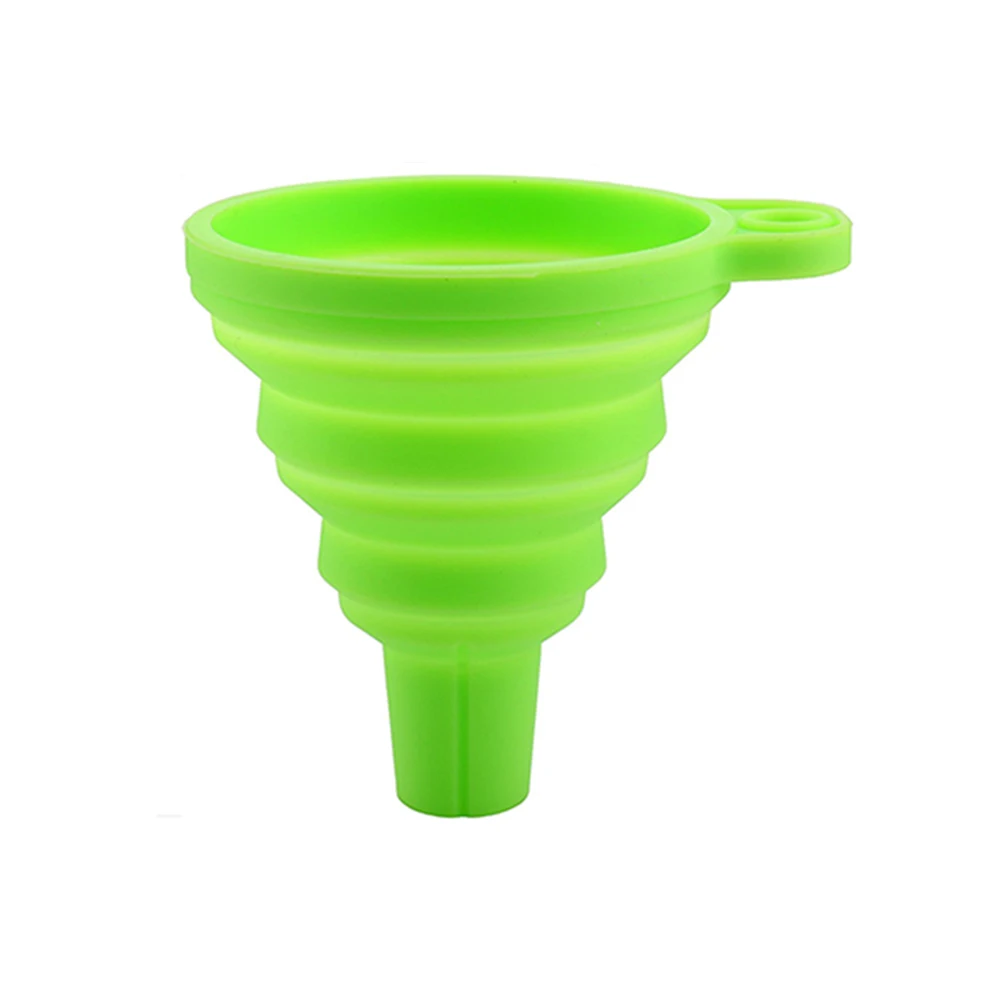 

BPA-free Foldable Collapsible Silicone Funnel with Hanging Hole, Customizable