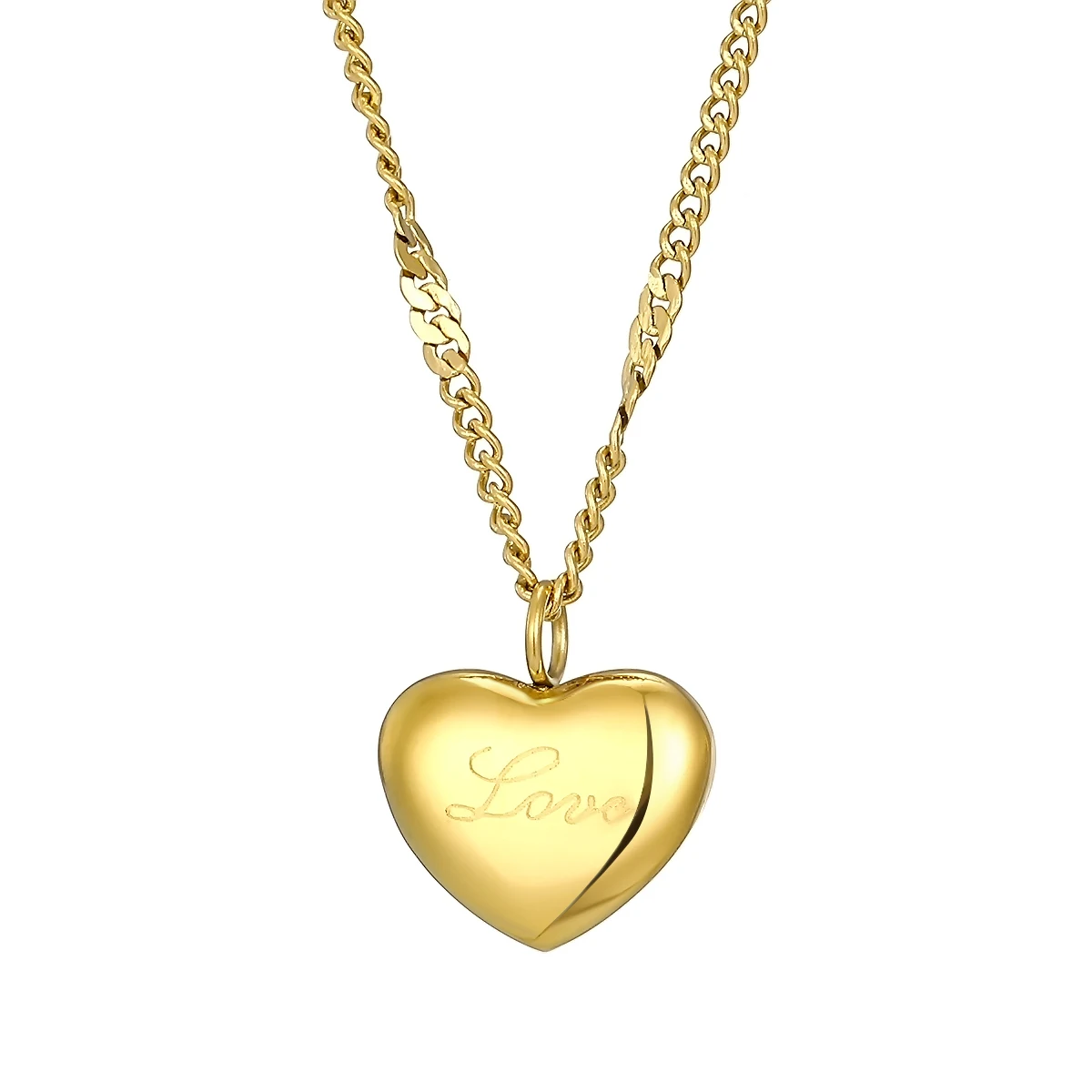 Fashion Stainless Steel Heart Pendant Necklace for Women Jewelry