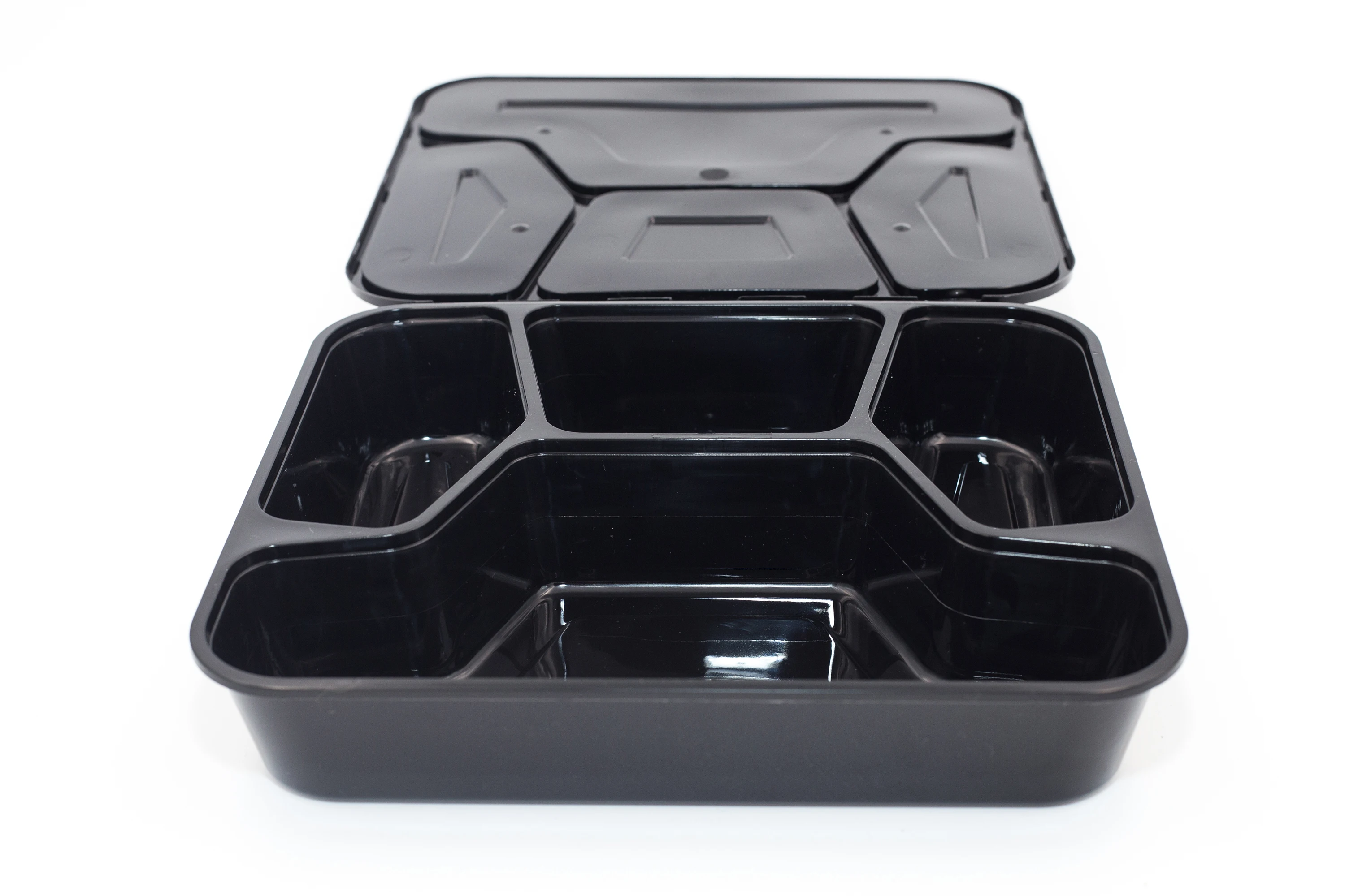 Take Away Rectangular 4 Compartment Food Container Disposable Plastic