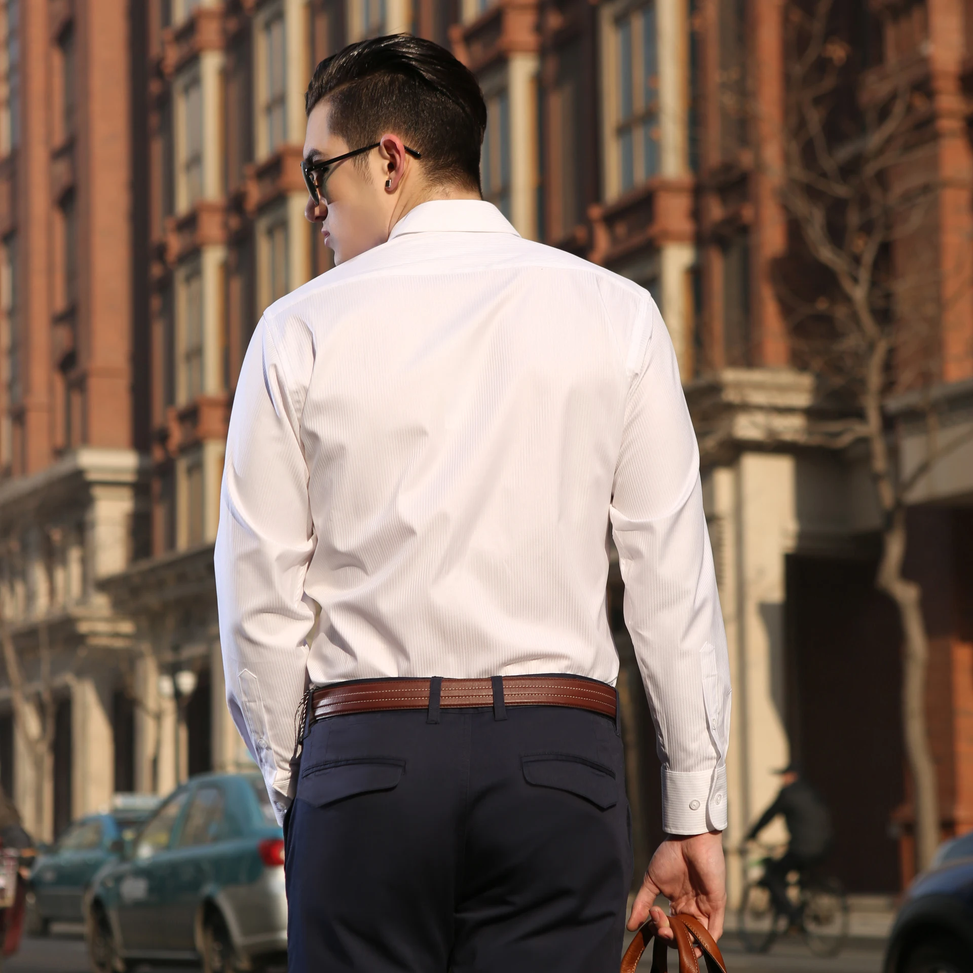 
Factory custom high quality long stable cotton man shirt casual long sleeve shirts 