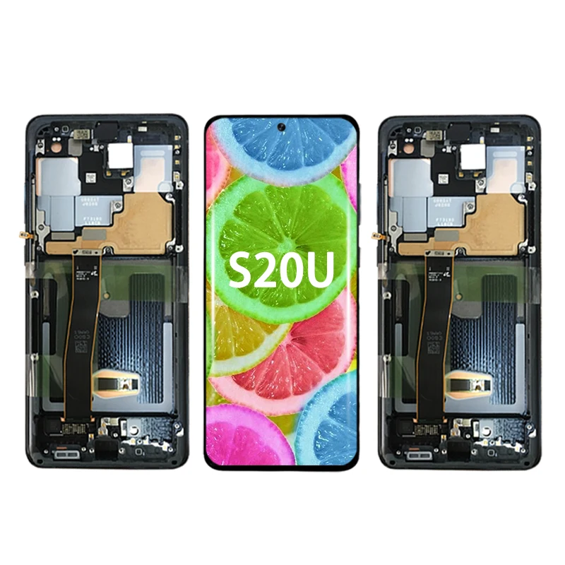 

Curved OLED Screen Wholesale Mobile Phone LCD for Samsung Galaxy S20u, Black/white