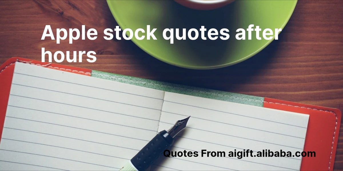 apple stock quotes after hours