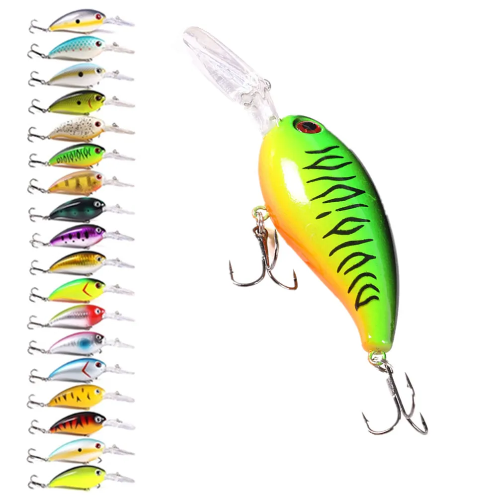 10CM-14G Wholesale 18 Colors Artificial Hard Plastic Crankbait Minnow Crank Fishing Lure Swimbait