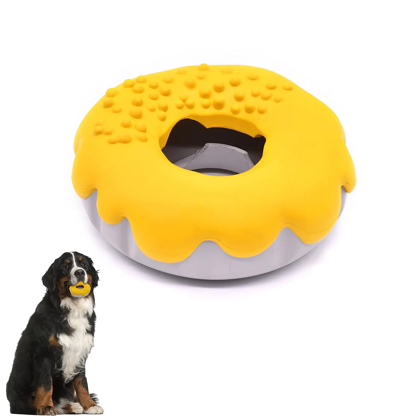 

High Quality Durable Decompression Rubber Donut Non Toxic Rubber Pet Dog Toys For Large Dogs