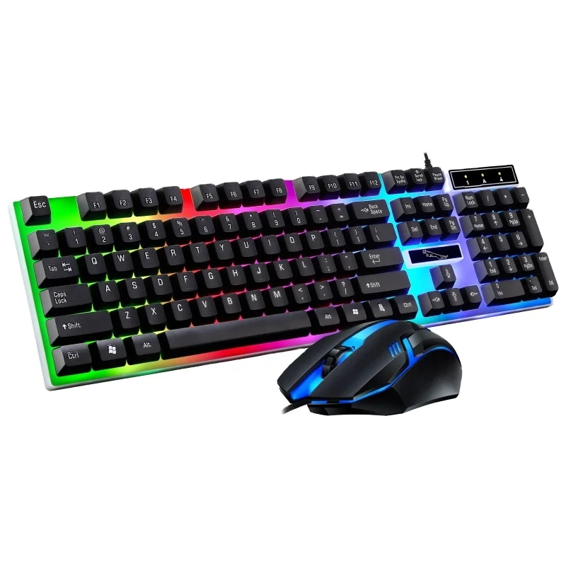 

OEM gaming mechanical keyboard G21B LED Light Game Keyboard Mouse Combos Set Rgb Gaming Keyboard, Black white
