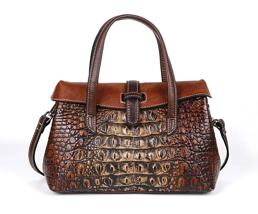 

2020 new arrivals embossed crocodile leather ladies tote bags fashion designer handbags for women