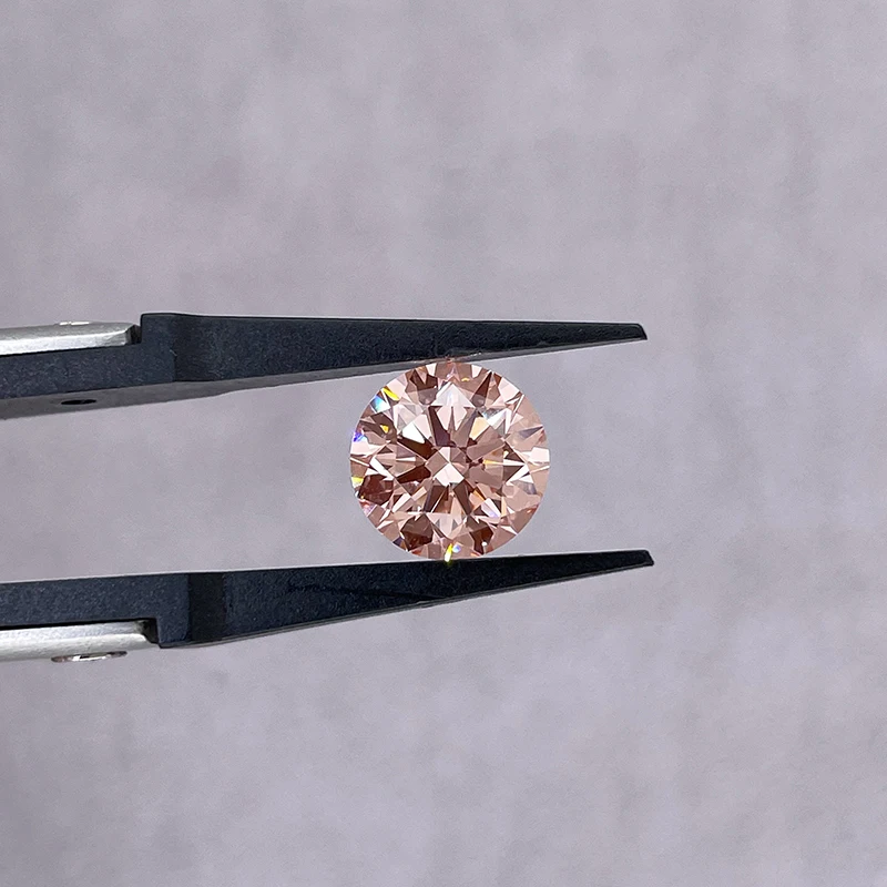 

Starsgem HPHT IGI Certificate 2CT Round Brilliant Cut Fancy Vivid Pink Color Lab Grown Diamond Loose Synthetic Diamonds