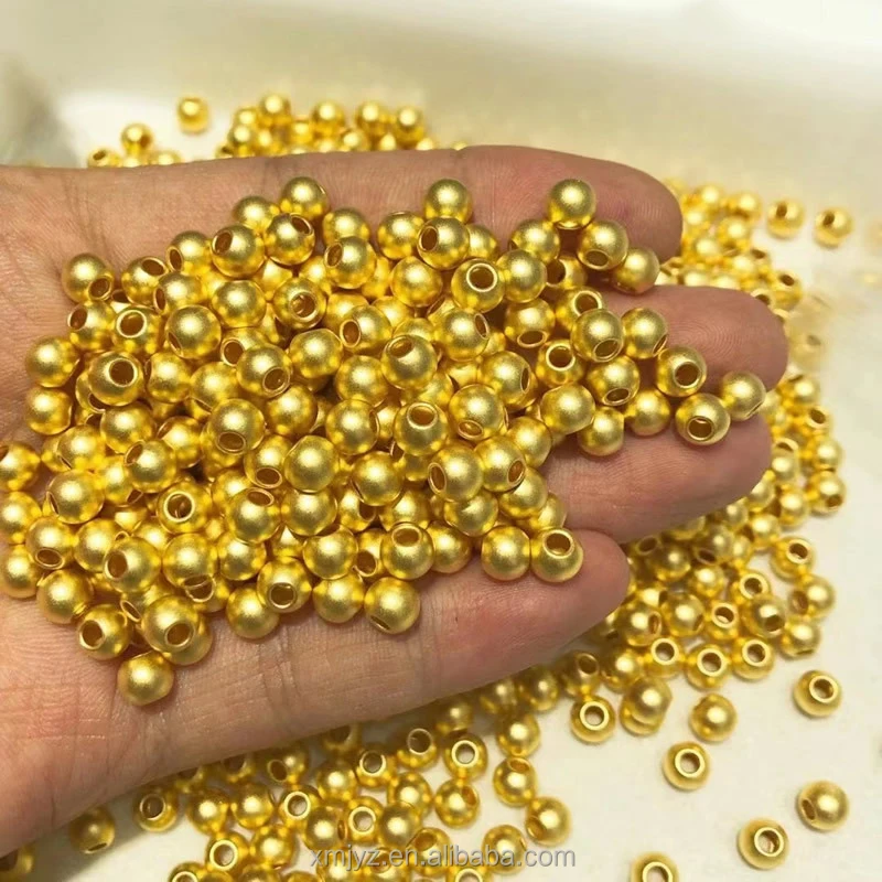 

Certified 3D Hard Gold Ancient Lucky Beads 24K Gold Ancient Lucky Golden Balls 999 Pure Gold Round Beads Bracelet