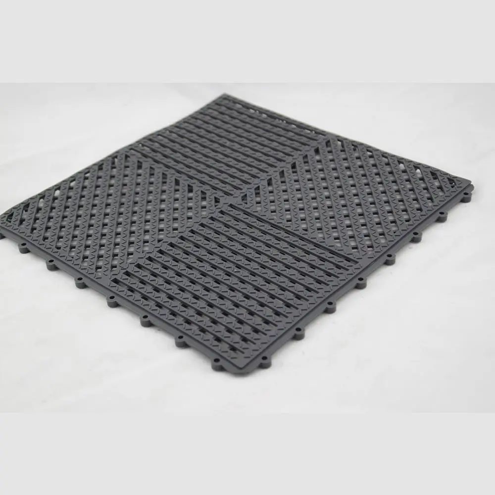 

100% PVC Toilet Mat Hollow Non Slip Drainage Mat for Swimming Pools Bathroom Mats, Bule,red and grey