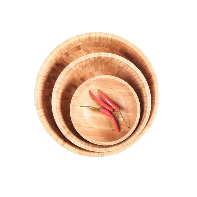 

Handmade Eco Friendly Facial Mixing Japanese Bamboo Bowl Kitchenware Soup Fruit Large Salad Bamboo Bowl