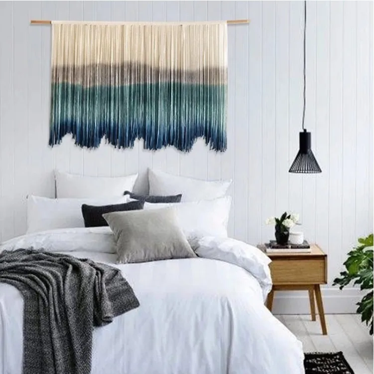 

Factory Wholesale cotton Hand macrame wall hanging Crochet Macrame Wall Tapestry Decor Macrame Woven Wall Hanging, Customized color