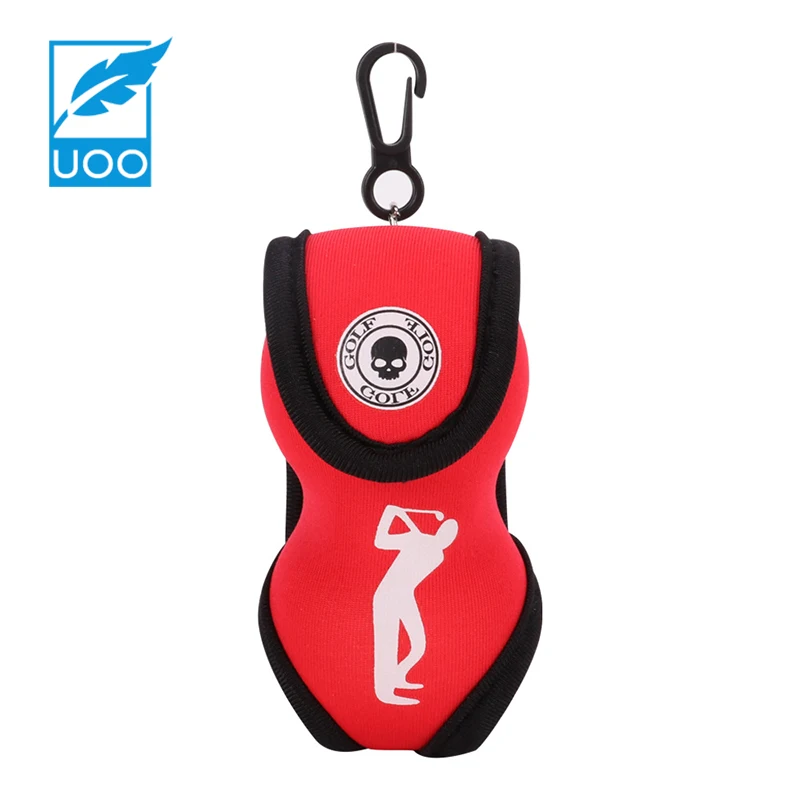 

UOO Factory Made Custom Neoprene Golf Ball Bag Golf Balls Holder Pouch for Promotion, Select from our color chart or custom