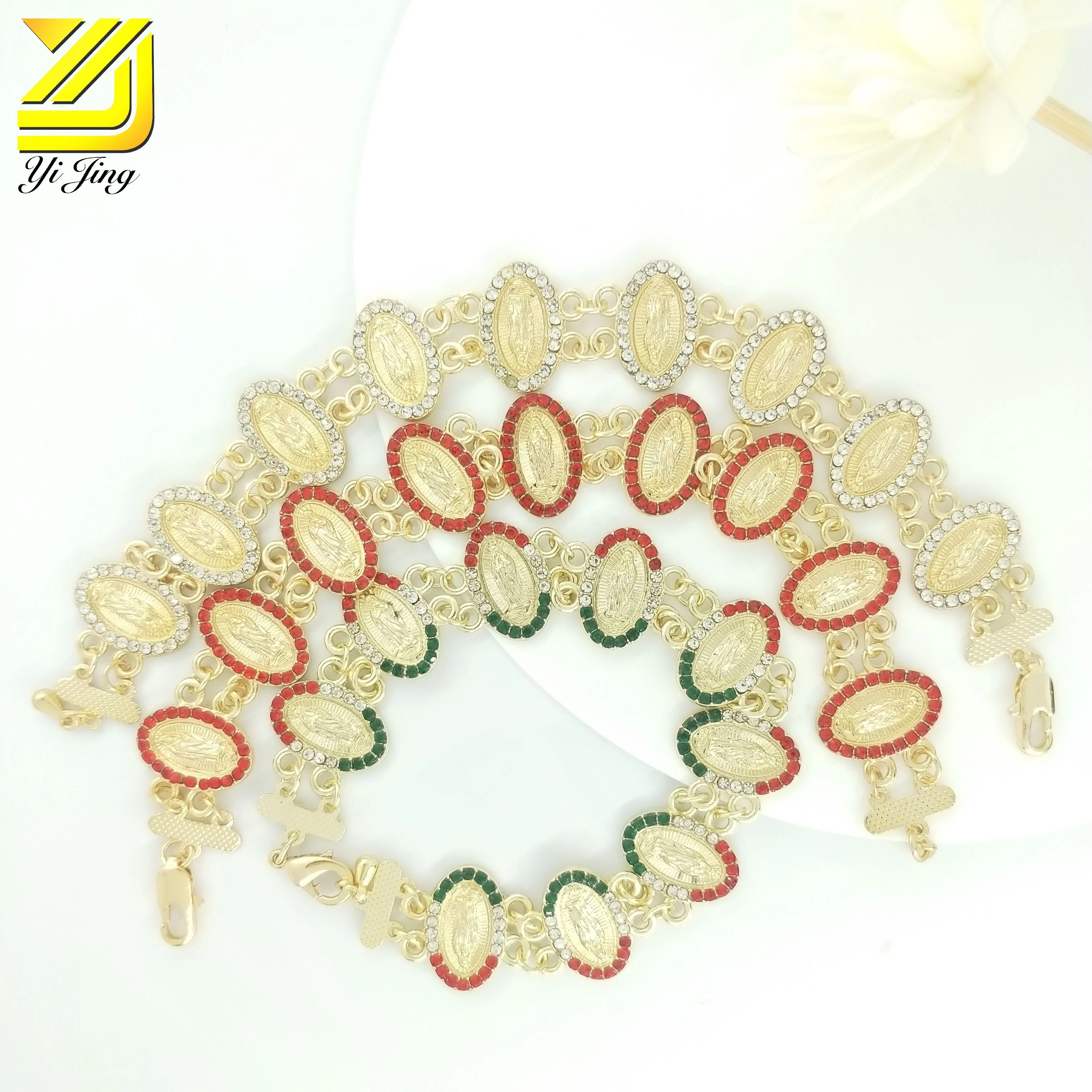 

New Arrival High Quality Wholesale Religious jewelry Guadalupe zircon bracelets