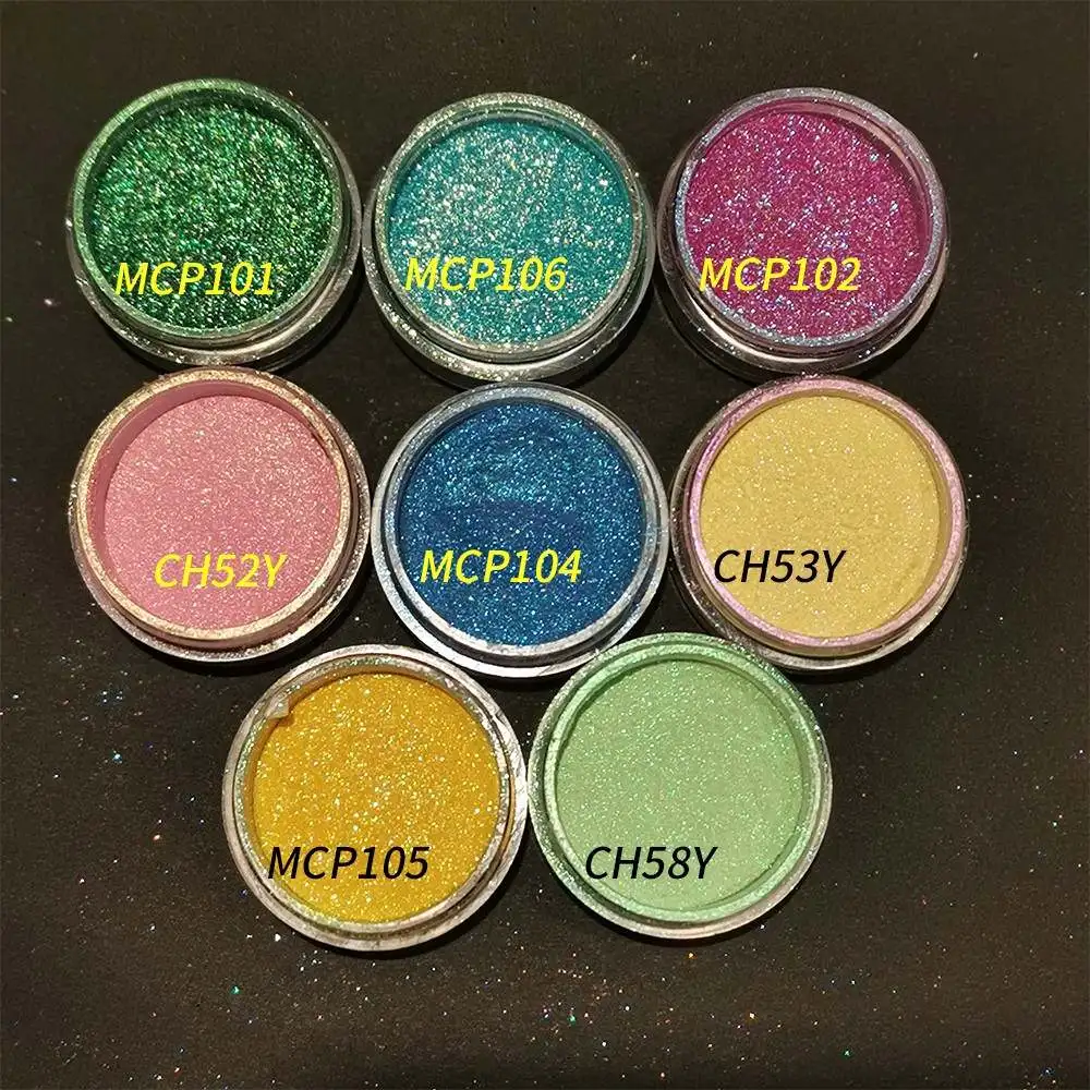 

duo chrome chameleon color glitter eyeshadow power pigment, Colorful