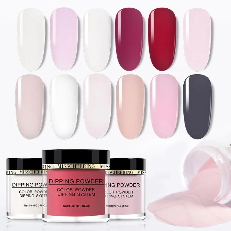 

Dipping Powder Nail12 Colors Classic Nude Collection Skin Tone Glitter Pastel Dipping Powder with Dipping Powder System