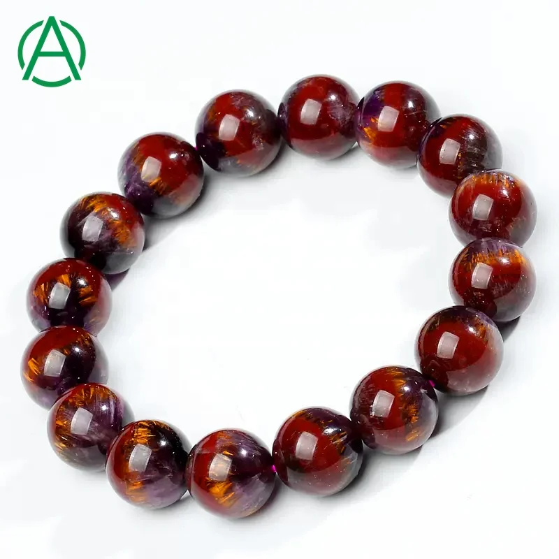 

ArthurGem Genuine Rare Top Quality Auralite 23 Crystal Bracelets Natural Healing Auralite 23 Gemstone Bracelet for Women Men