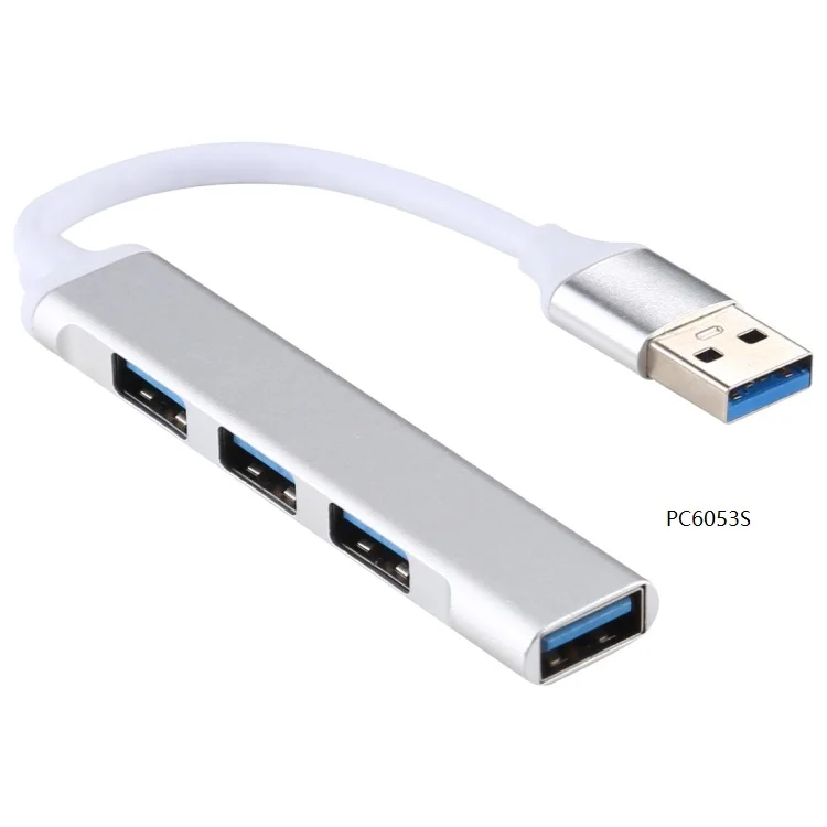 

Factory outlet Hot A-809 4 ports USB 3.0 to USB 3.0 Aluminum Alloy HUB Adapter silver color