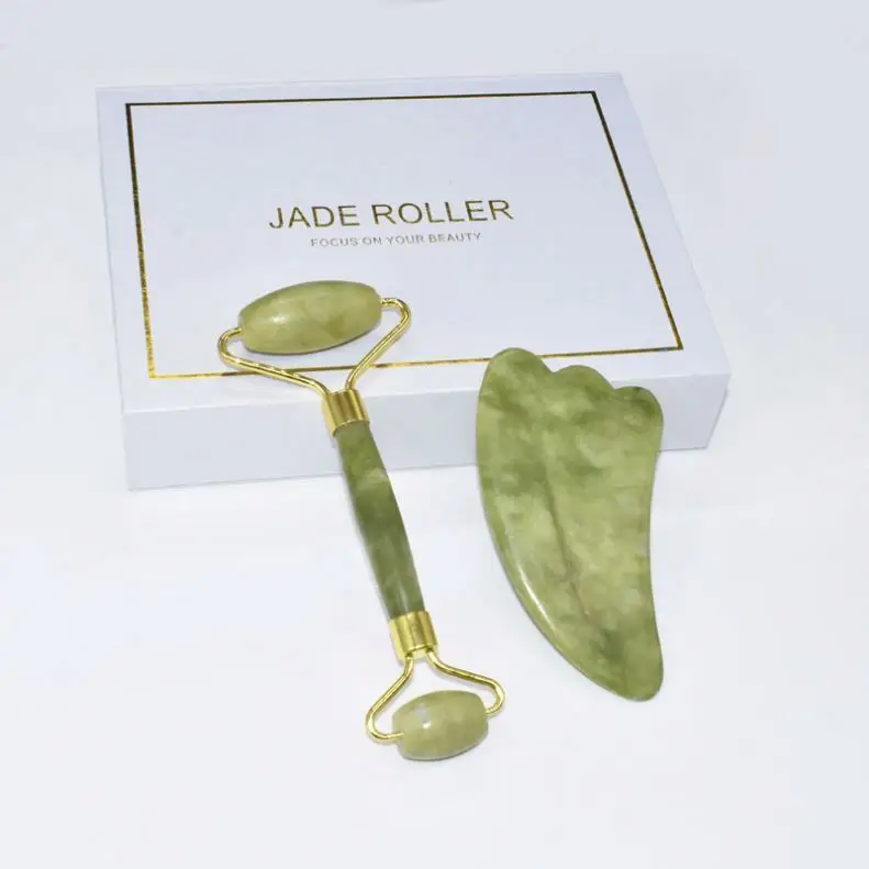 

Factory Direct Jade Roller Gift Set Setith Oil, As picture