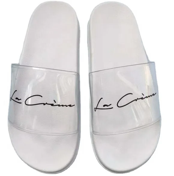 

Hot-sale jelly summer slide sandals new design women transparent slipper custom logo clear flip flops beach sliders slippers