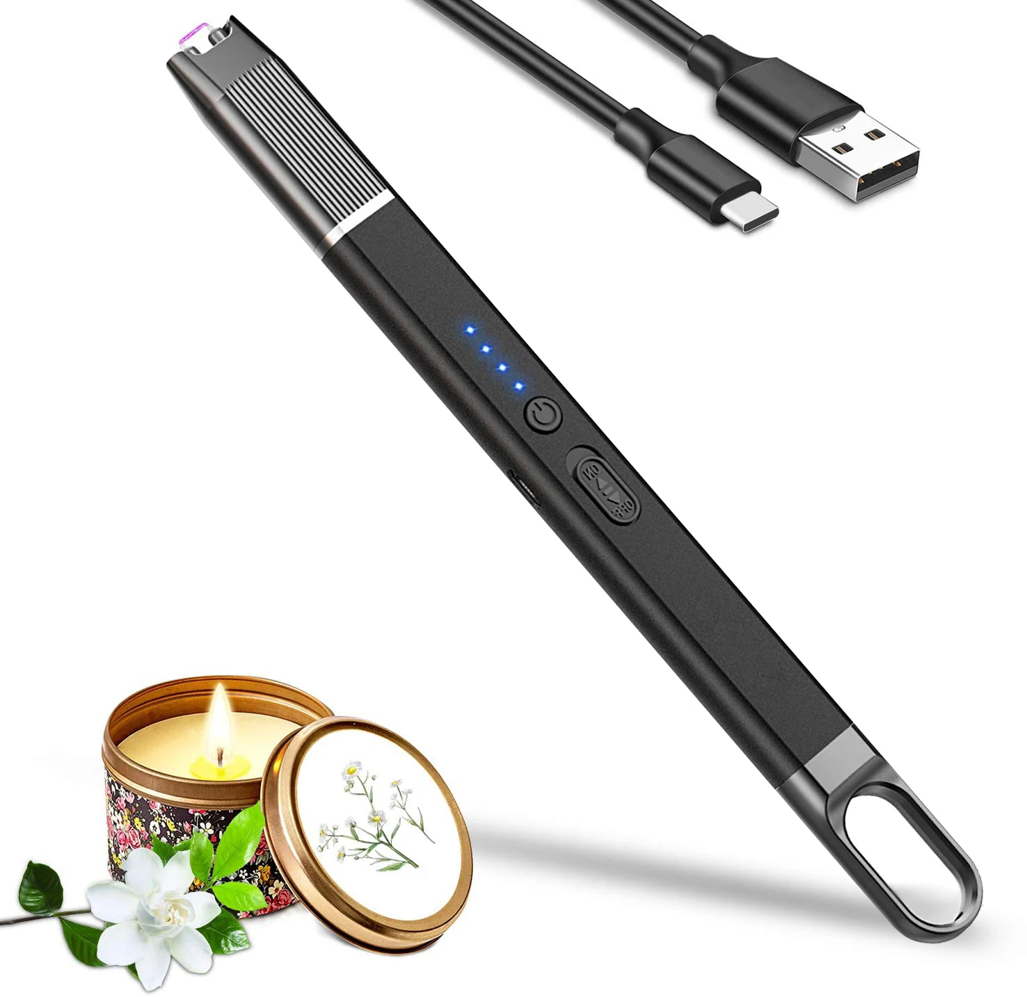 

MLT266 Candle Windproof Cigarettes Plasma Usb Custom logo Lighter For Kitchen