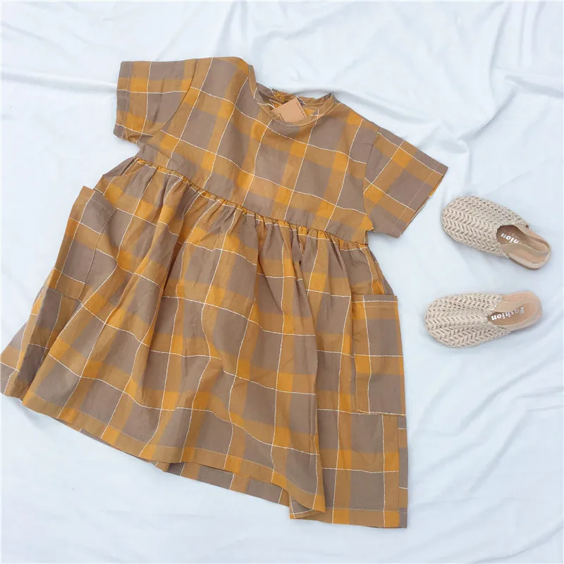 

2021 new children's summer girls' plaid dresses are good-looking, fashionable and comfortable Korean style dresses