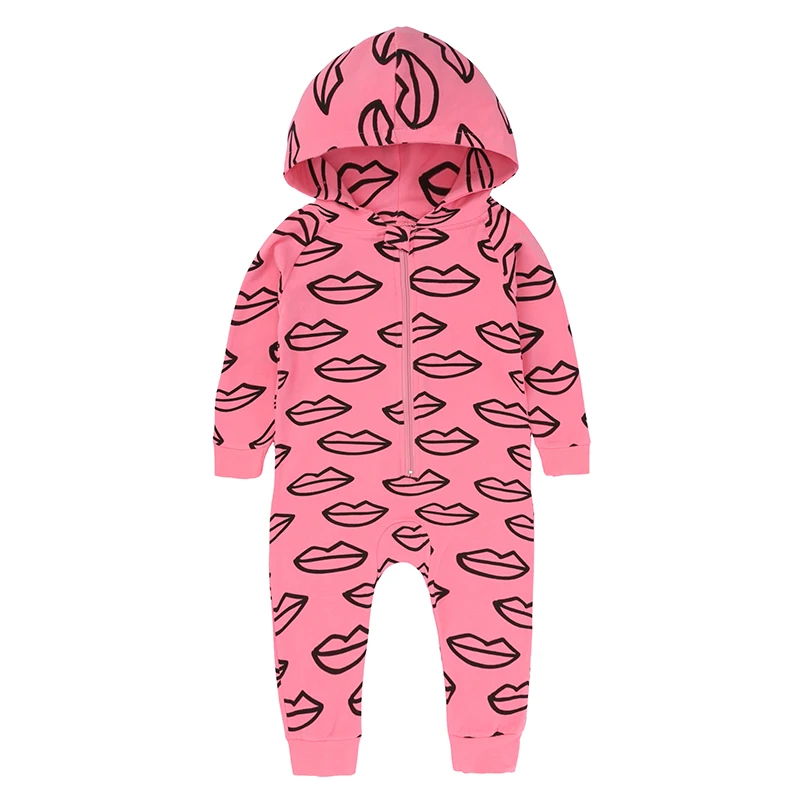 

Pink korean style print baby clothes romper long sleeve autumn clothing for girl, Customized