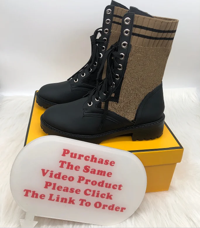 

Designer Winter Fashion Famous Brands Sexy Women Boot Leather Platform Wedge Chunky Martin Ankle Short Boots, As shown in the figure