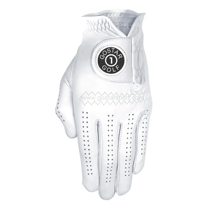 

White Soft Full Color Indonesia Cabretta Leather Golf Glove