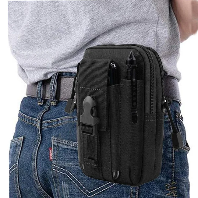 

Phone Carrying Holster Tactical EDC MOLLE Utility Gadget Holder Pack Belt Clip Waist Bag
