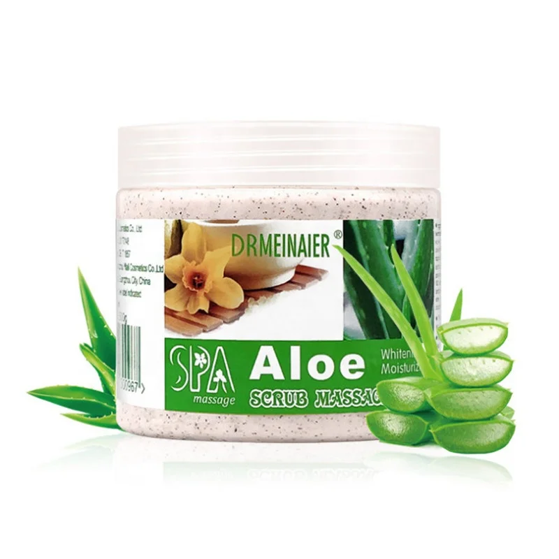 

OEM Aloe Vera Collagen Nourishing Moisturizing Face body Scrub Gentle Cleansing Exfoliating Sea Salt Scrub Rubbing Mud Anti-acne