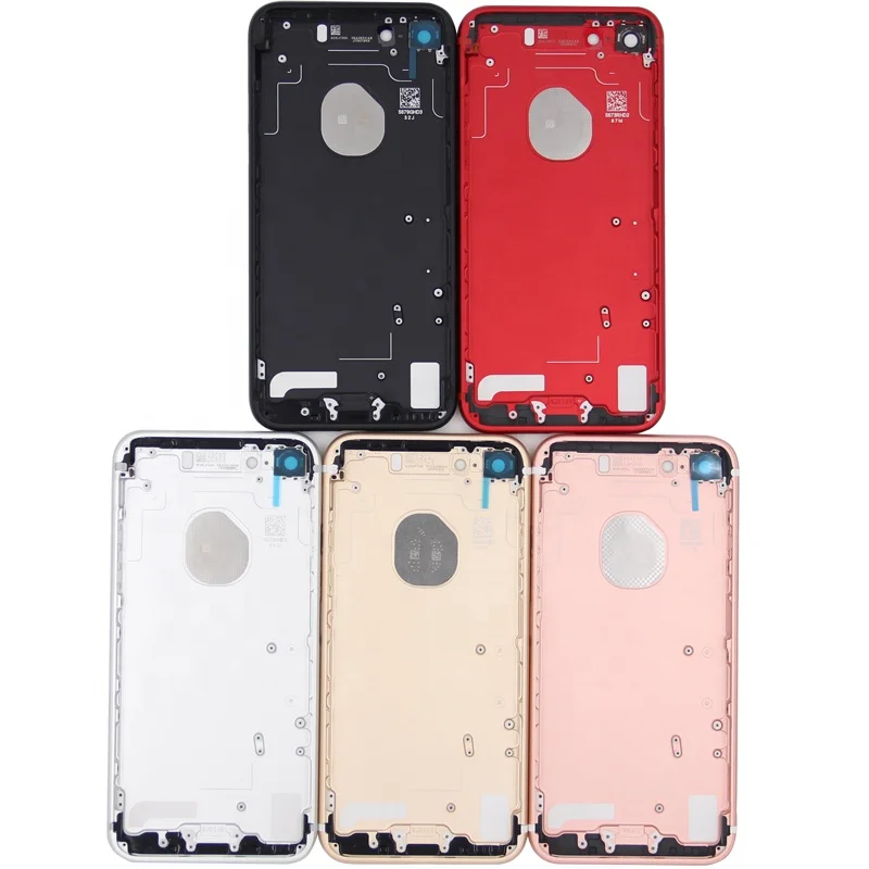 

Back housing cover For Apple Iphone 7 7P 7 Plus Body Full Middle Frame Assembly With logo, Gold/red/black/rose gold/silver