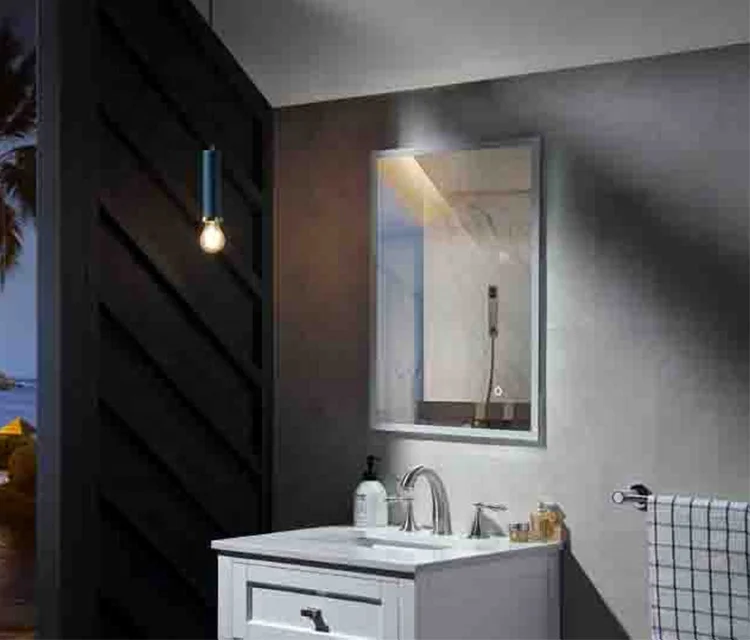 Backlit Toilet Mirror Vanity Makeup Led And Fog Bathroom Mirror 1400*600 With Bluetooth