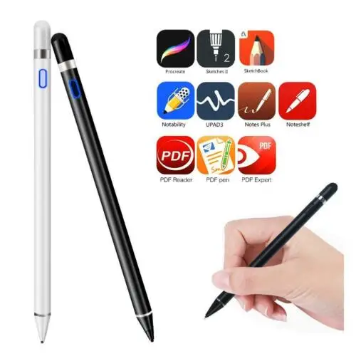 

Laptop Use Fine Point Smart Pencil Digital Stylus Pen for iPad/Android/ Tablet Stylus Pen for Screen Touch Drawing Office, Gold/silver/black/rose/pink