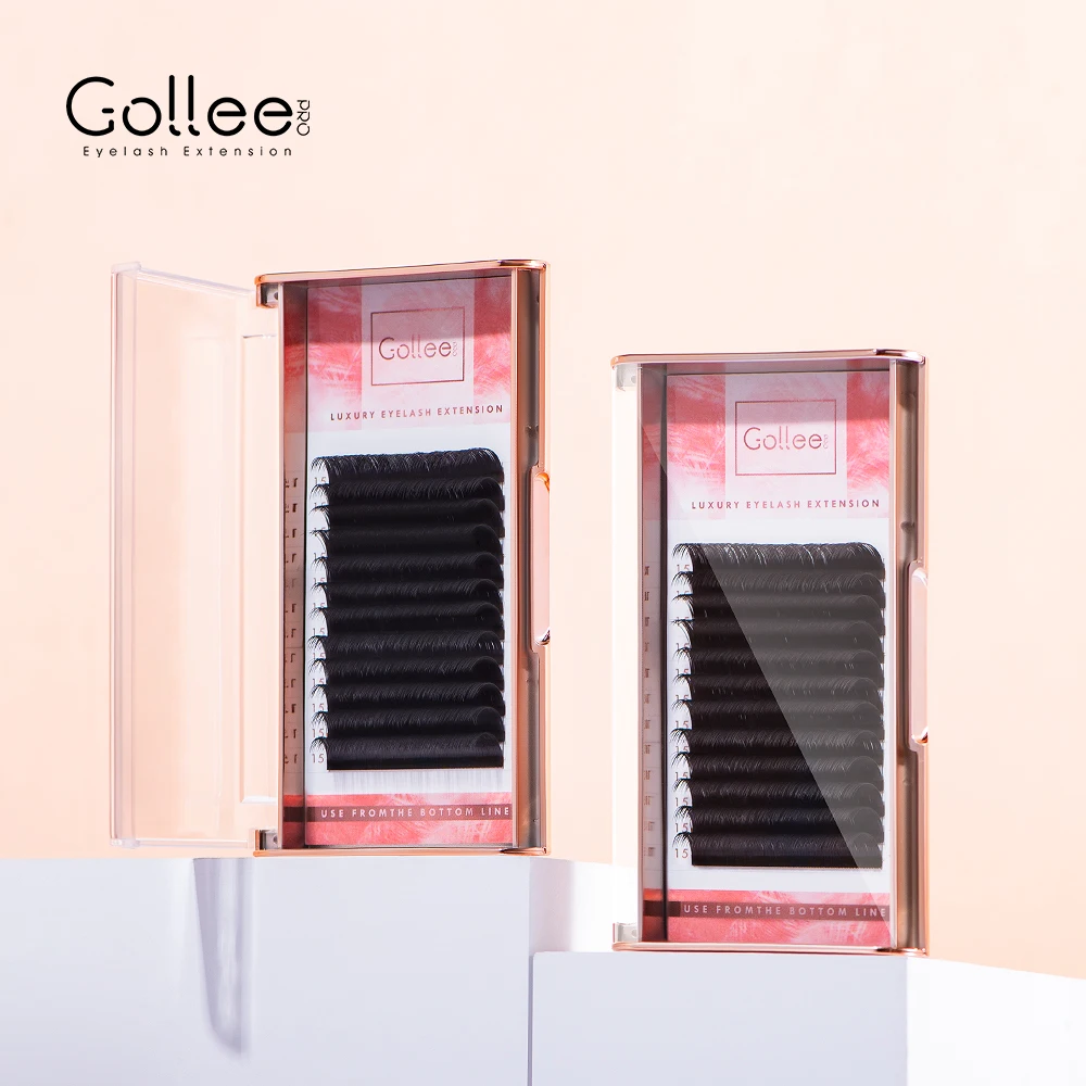 

Gollee silk cashmere individual eyelash extension mink supplies professional trays volume individual eyelash extensions