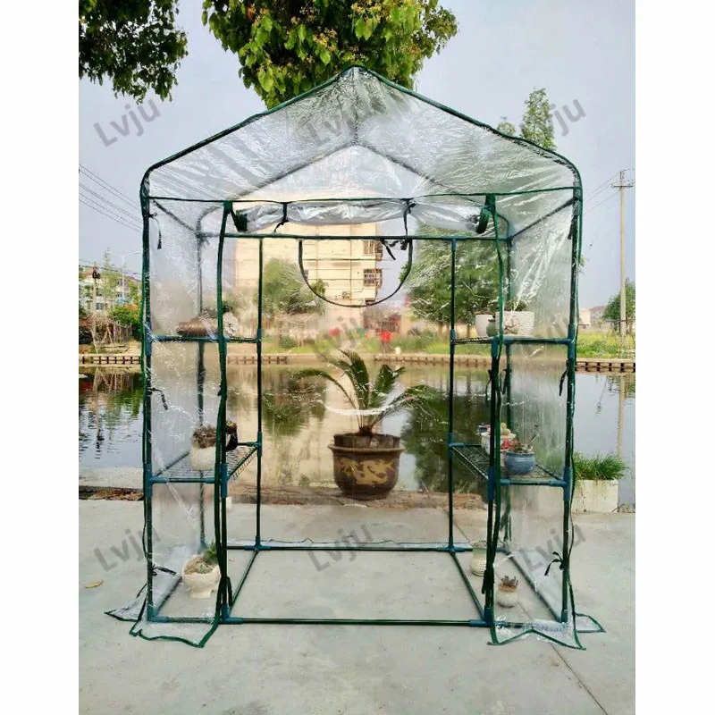 

Lvju Multi Size 143x73x195cm Plastic Poly Green House Home Garden Greenhouses For Sale