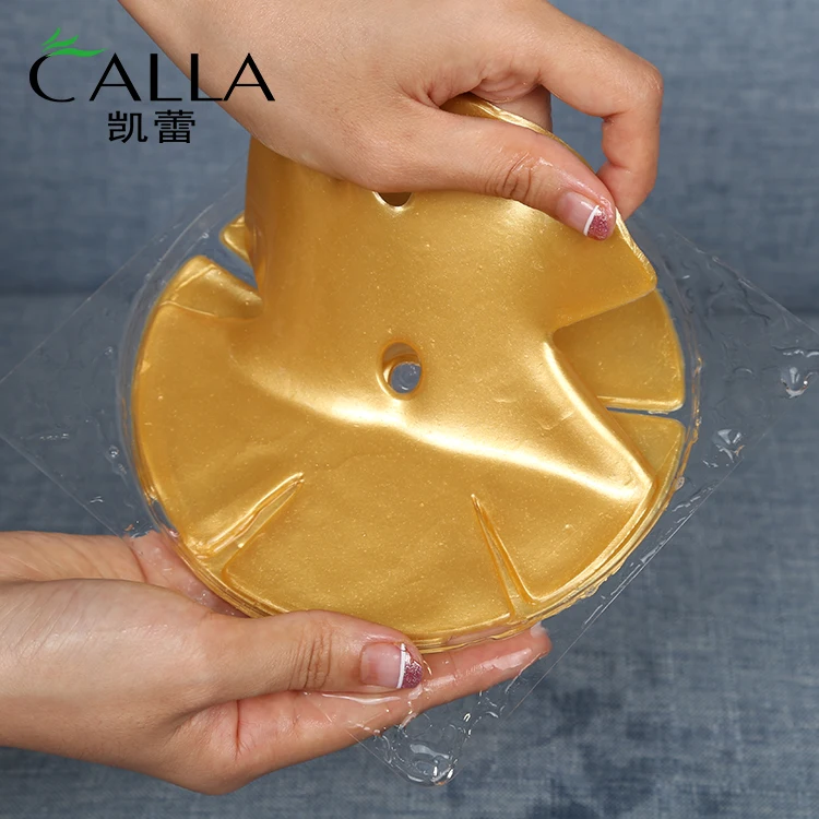 
Hot Sale OEM Sheet Mask Crystal Gold 24k Chest Care Collagen Breast Mask 