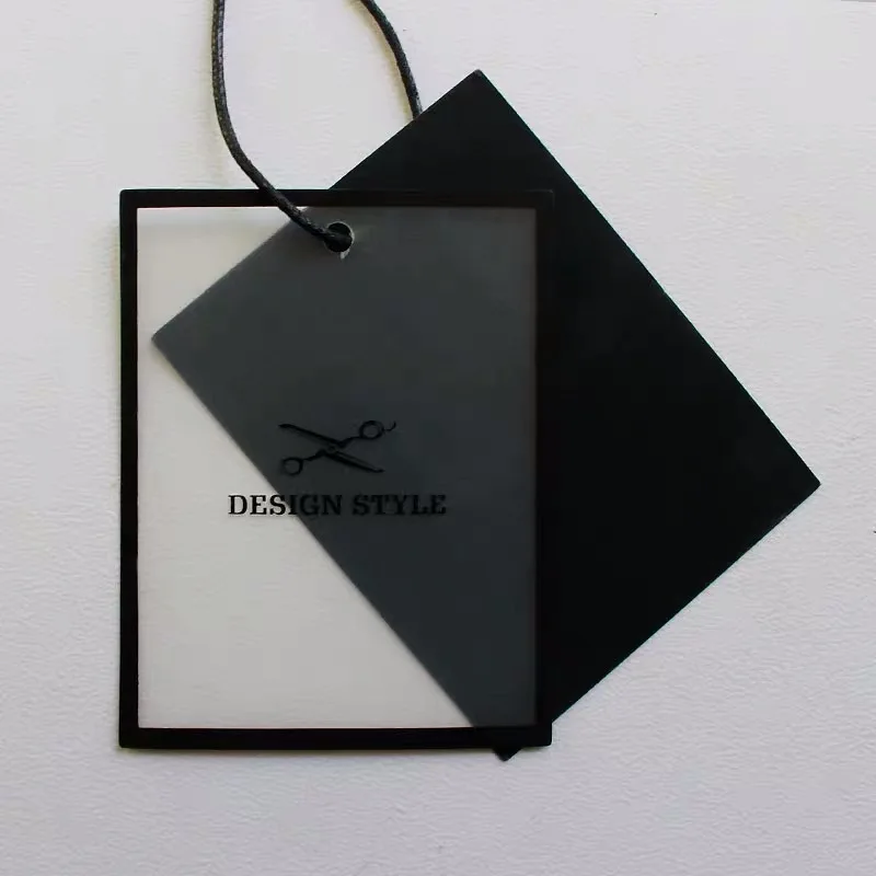 

High grade garment tags black cardboard swing tickets blank hang tags